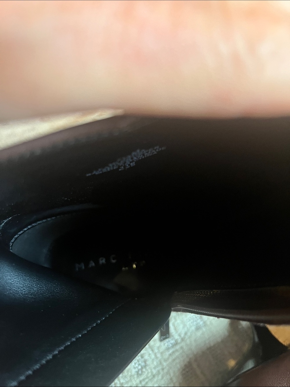 Marc Fisher  Kiona Dark Brown Leather Square-Toe Ankle Booties - Picture 5 of 7